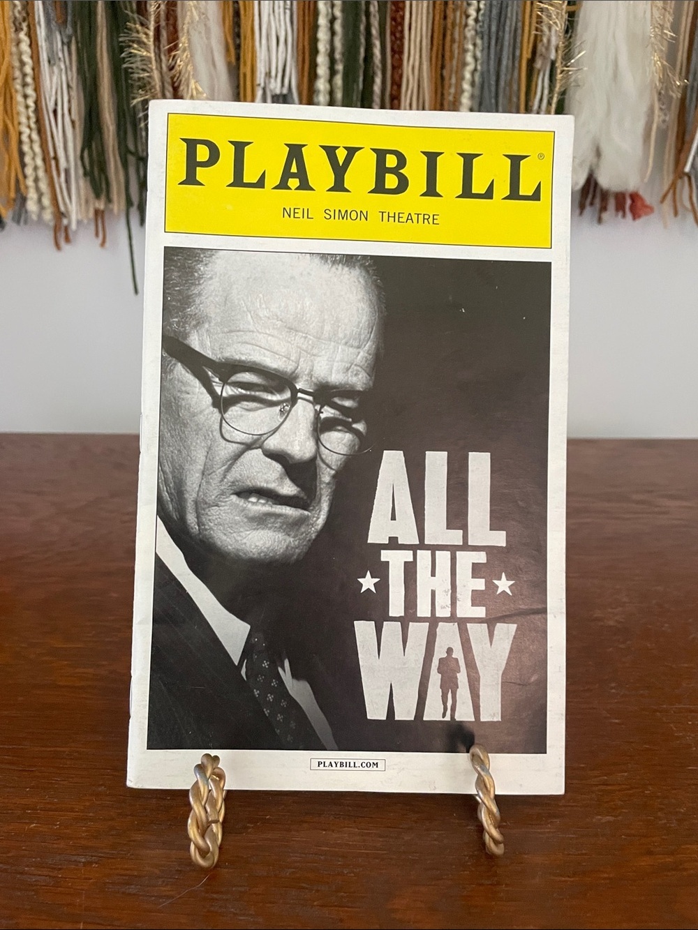 Playbill for Broadway show -all the way with Bryan Cranston